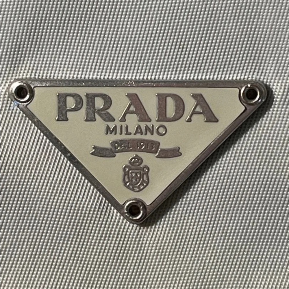 Prada Light Gray Drawstring Bag - image 7